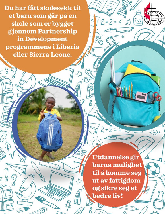 Skolesekk til barn i Sierra Leone og Liberia